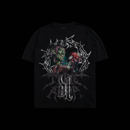 GREEN GOBLIN | DEATH OF A SPIDER 'LIMITED' OS TEE IN BLACK