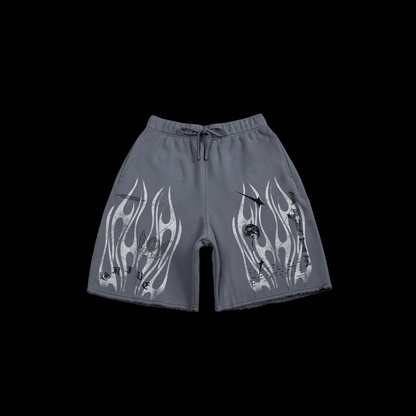 KTN 9' RAW EDGE GRUNGE SHORTS | GREY