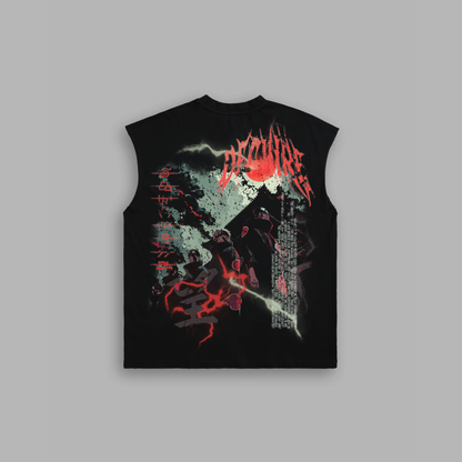 AKATSUKI 'LIMITED' BOX CUT MUSCLE TEE IN BLACK