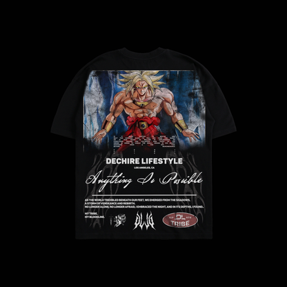 BROLY SSJ '33 YEAR ANNIVERSARY' OS TEE IN BLACK