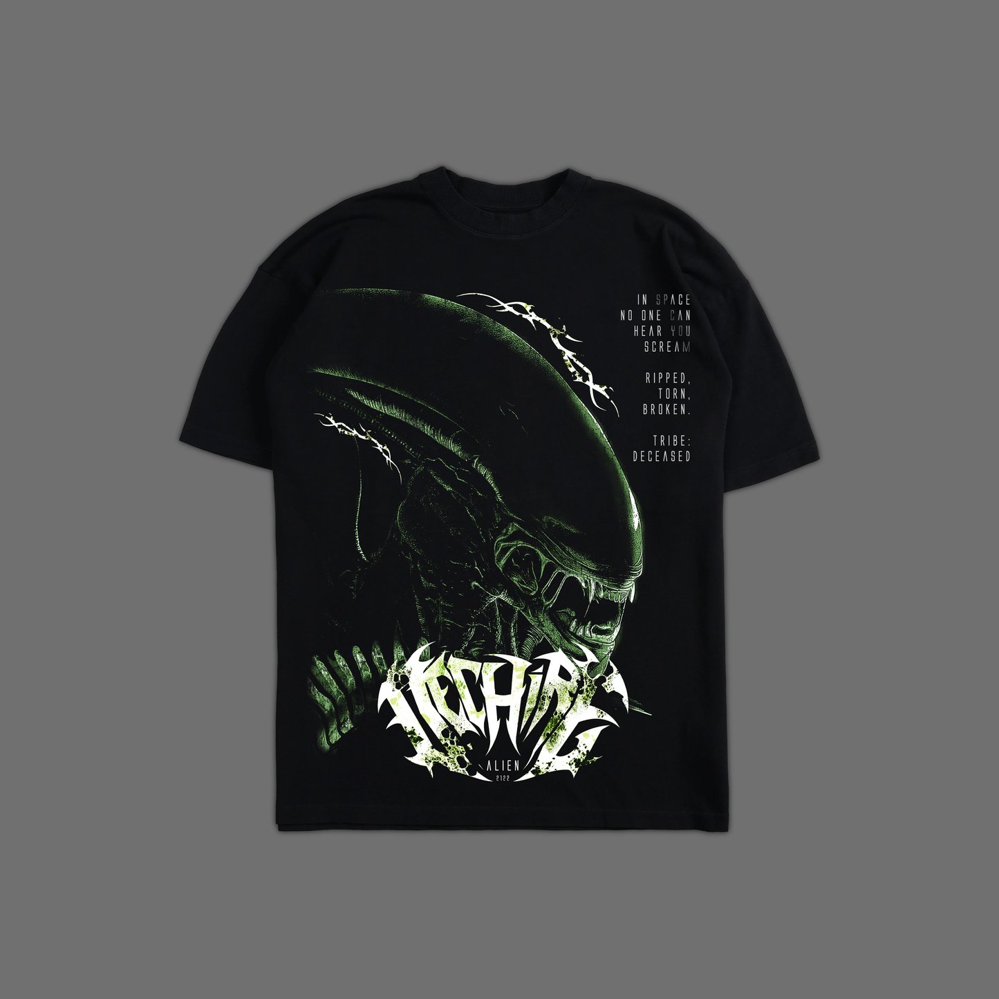 ALIEN | XENOMORPH '1 OF 200' OVERSIZED TEE IN BLACK