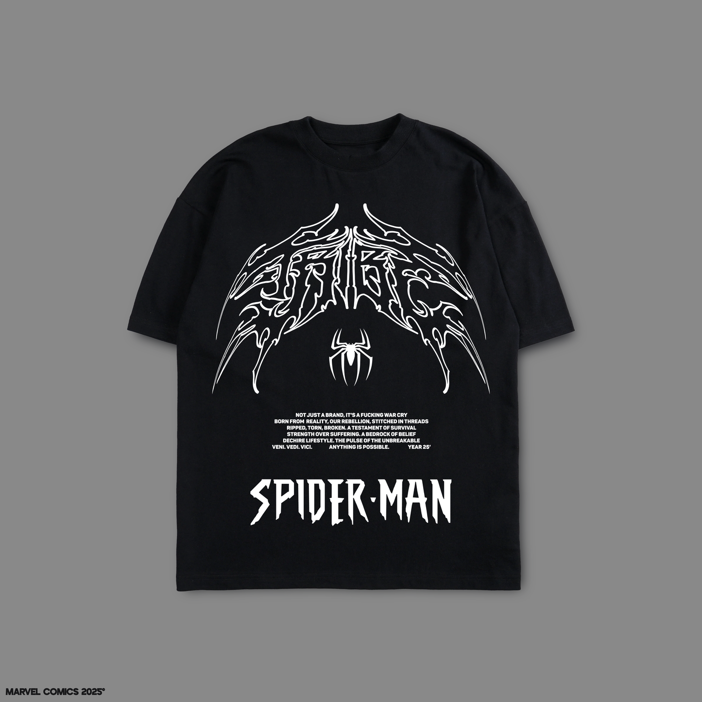 SPIDER-MAN 1963 'LIMITED' 8oz DROP SHOULDER TEE IN BLACK