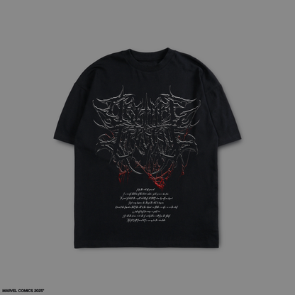 SPIDERMAN: AIN'T NO GRAVE '1 OF 10' 12oz OS PUMP COVER TEE IN BLACK