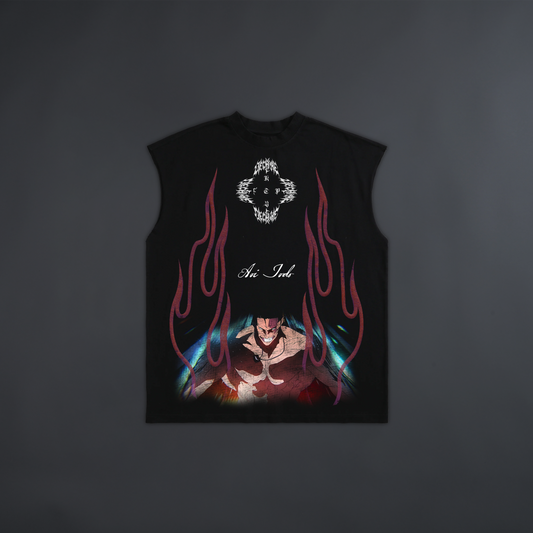 AOI TODO 'LIMITED' BOX CUT MUSCLE TEE IN BLACK