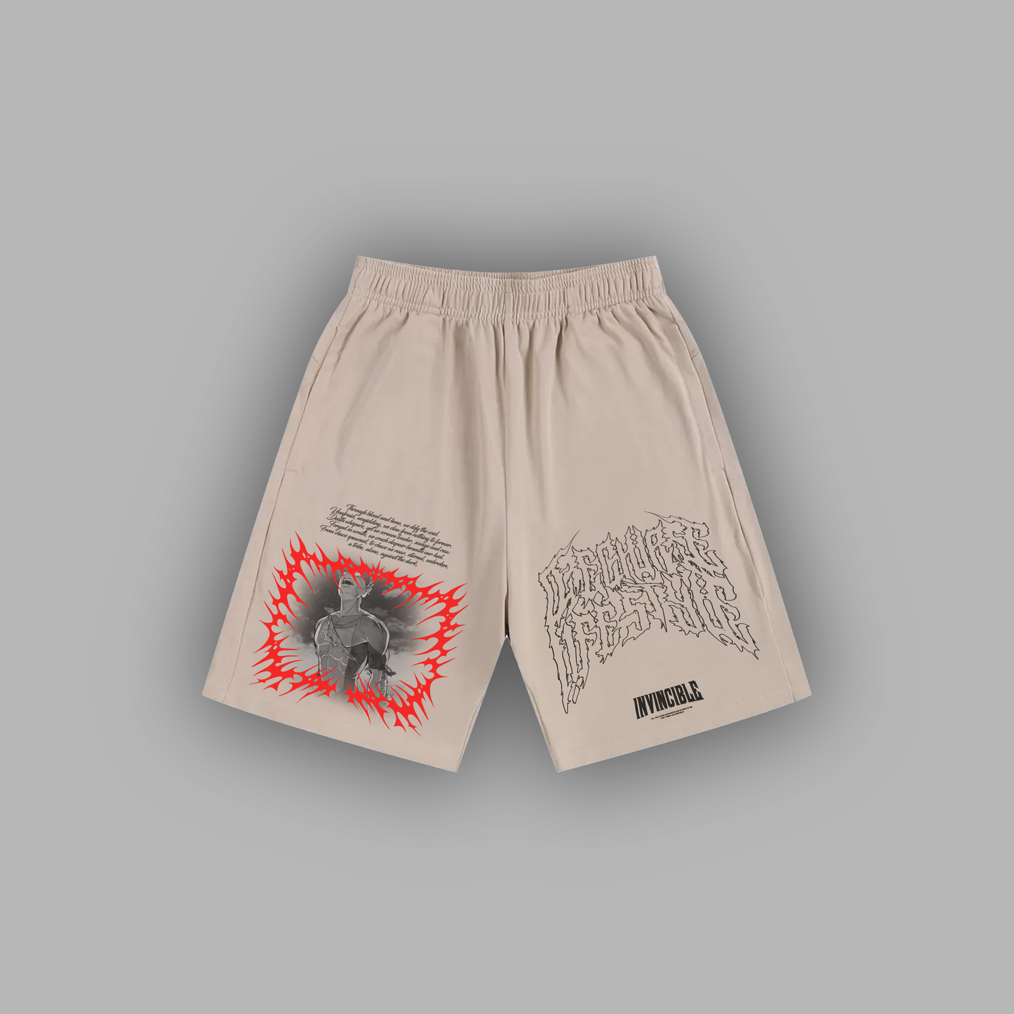 WHERE I REALLY COME FROM 'LIMITED' HVWT ATHLETIC SHORTS IN APRICOT