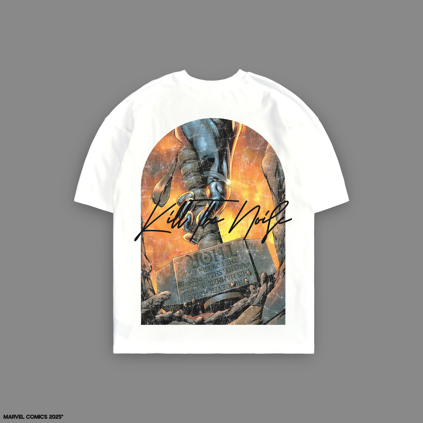 FOR ASGARD! 'LIMITED' 10oz OVERSIZED TEE IN WHITE
