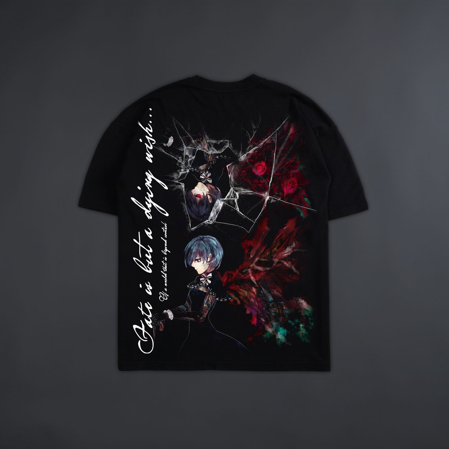 TOUKA: SHATTERED 'LIMITED' OVERSIZED TEE IN BLACK