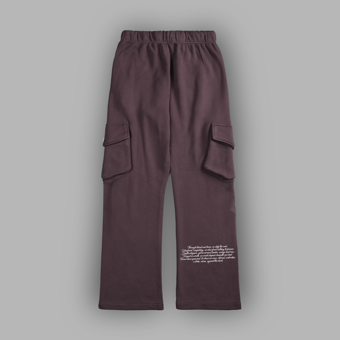 THE TRIBE FOREVER CARGO SWEATS IN BURNT BURGANDY