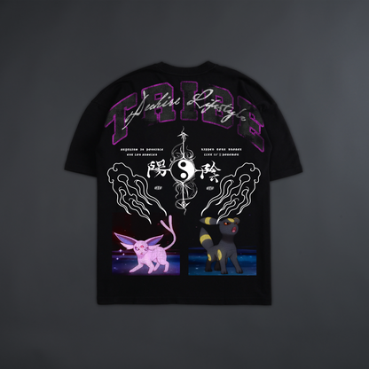 UMBREON & ESPEON '1 OF 200' OVERSIZED TEE IN BLACK