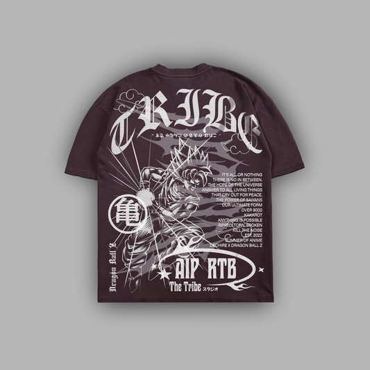 OVER 3,000 'LIMITED' SUEDED TEE IN PLUM