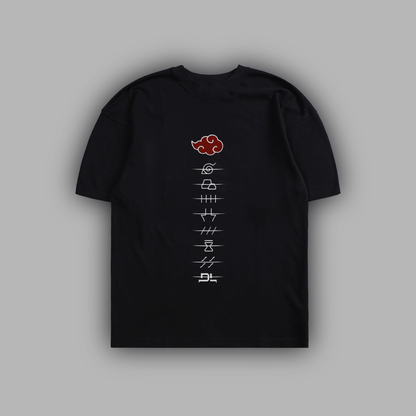 LEAF & SAND 'SOA24' 6oz OVERSIZED TEE IN BLACK