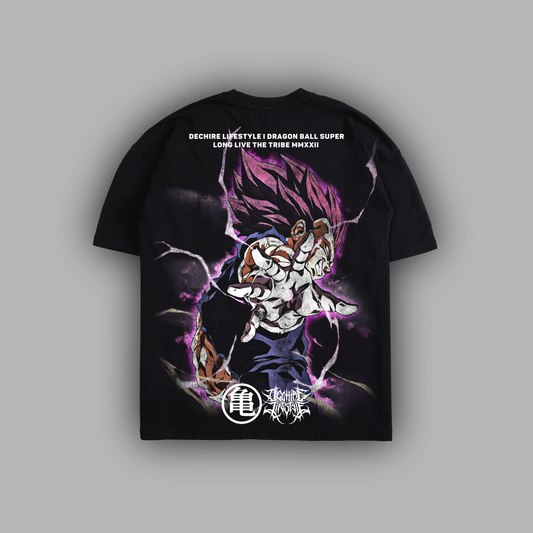 VEGETA ULTRA EGO '1 OF 100' OVERSIZED TEE IN BLACK