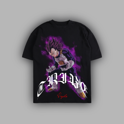 VEGETA ULTRA EGO '1 OF 100' OVERSIZED TEE IN BLACK