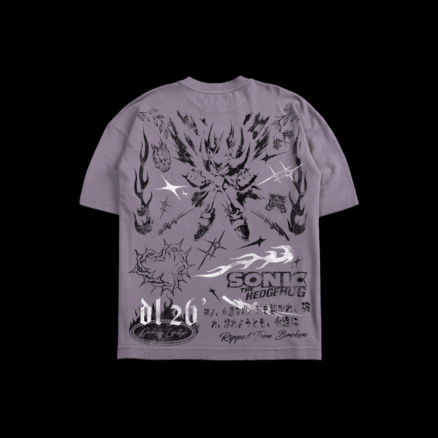 GOTTA GO FAST! 'LIMITED' OS TEE IN FROST BLUE & MAUVE PURPLE