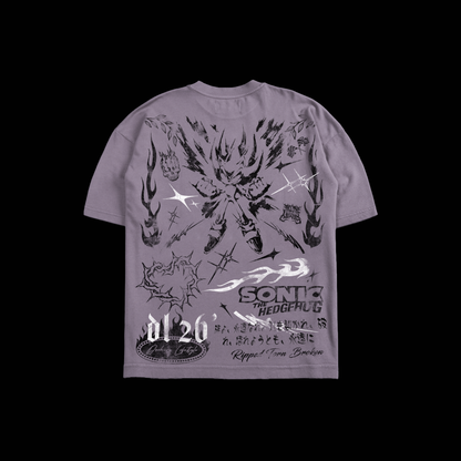 GOTTA GO FAST! 'LIMITED' OS TEE IN FROST BLUE & MAUVE PURPLE