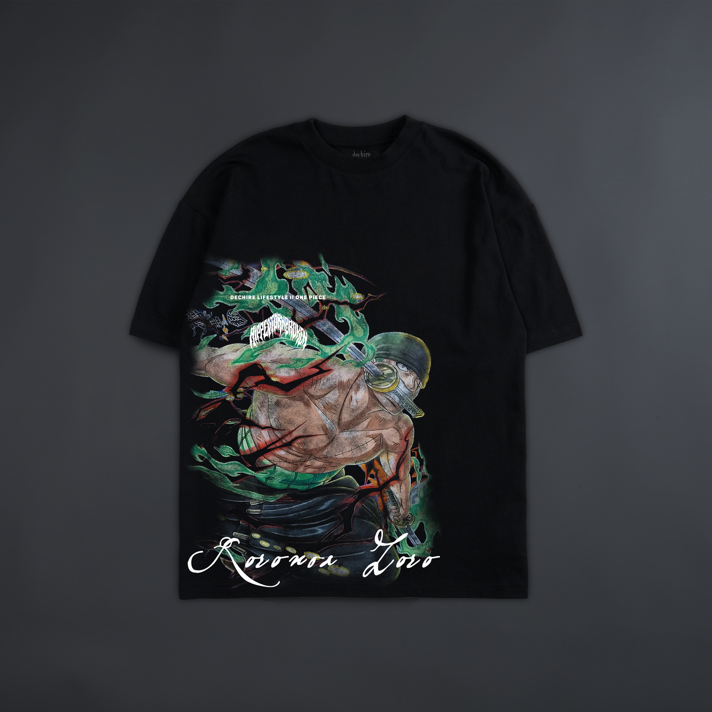 RORONOA ZORO 'LIMITED' OVERSIZED TEE IN BLACK