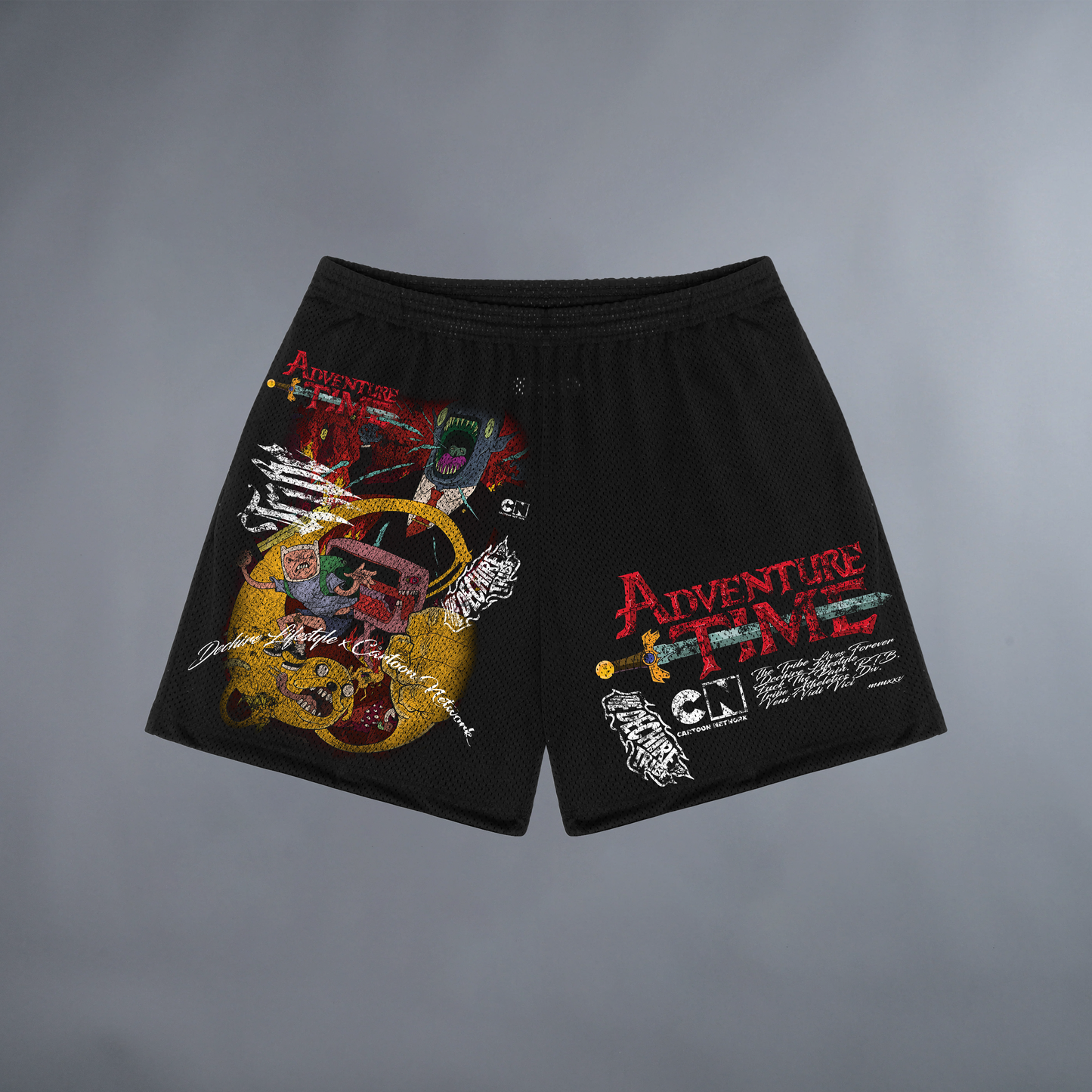 WHAT TIME IS IT?.. MESH SHORTS IN BLACK