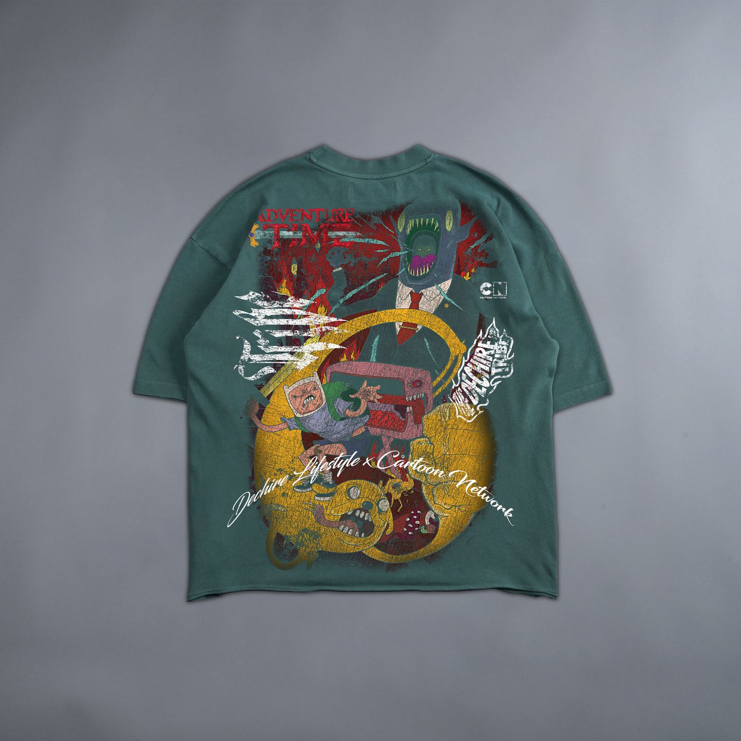 WHAT TIME IS IT??.. 'LIMITED' RAW HEM TEE IN WINTERGREEN DREAM