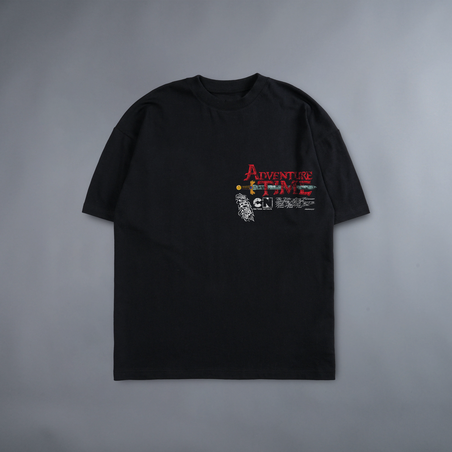 WHAT TIME IS IT?.. 'LIMITED' 240X BOXY OVERSIZED TEE IN BLACK