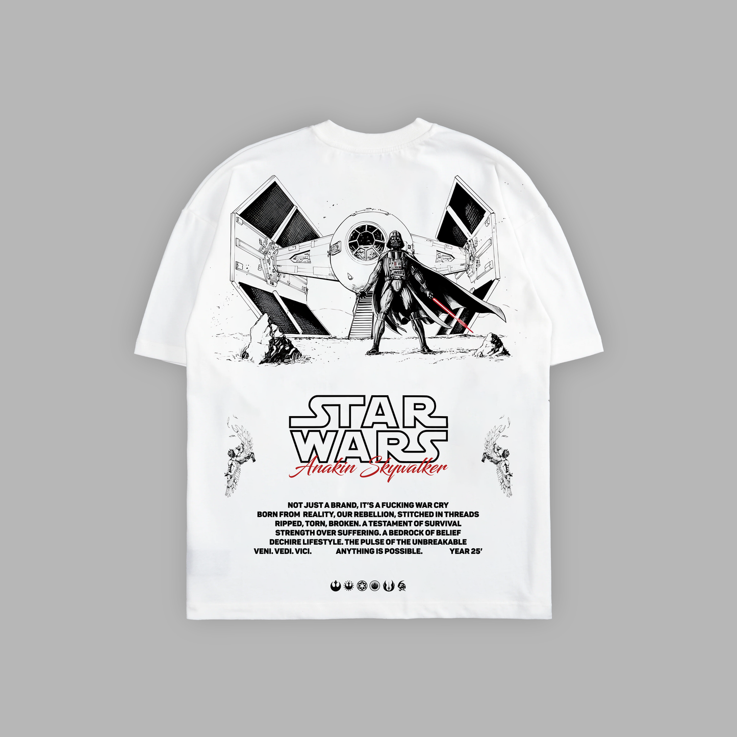 FALLEN ANGEL 'LIMITED' 6oz OVERSIZED TEE IN WHITE