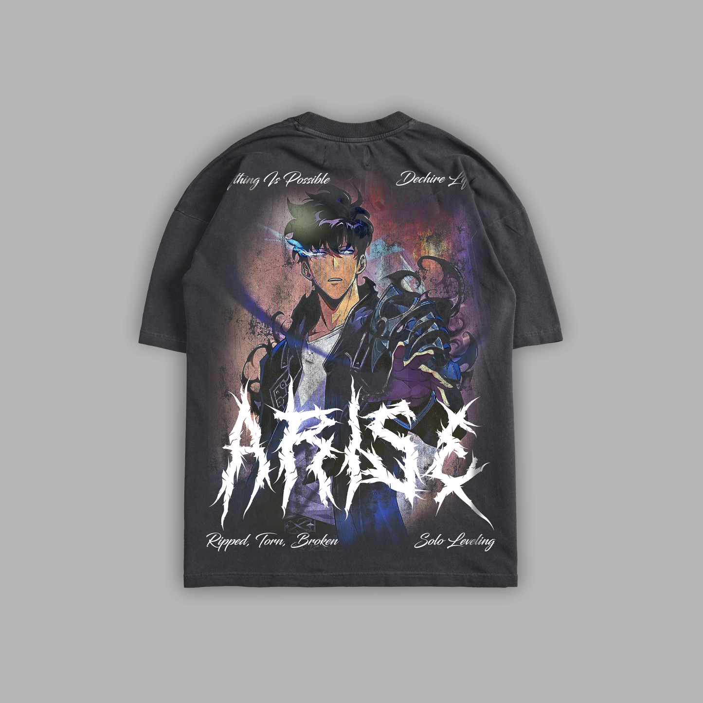 ARISE.. 'LIMITED' 8oz OVERSIZED TEE IN LIGHT GREY