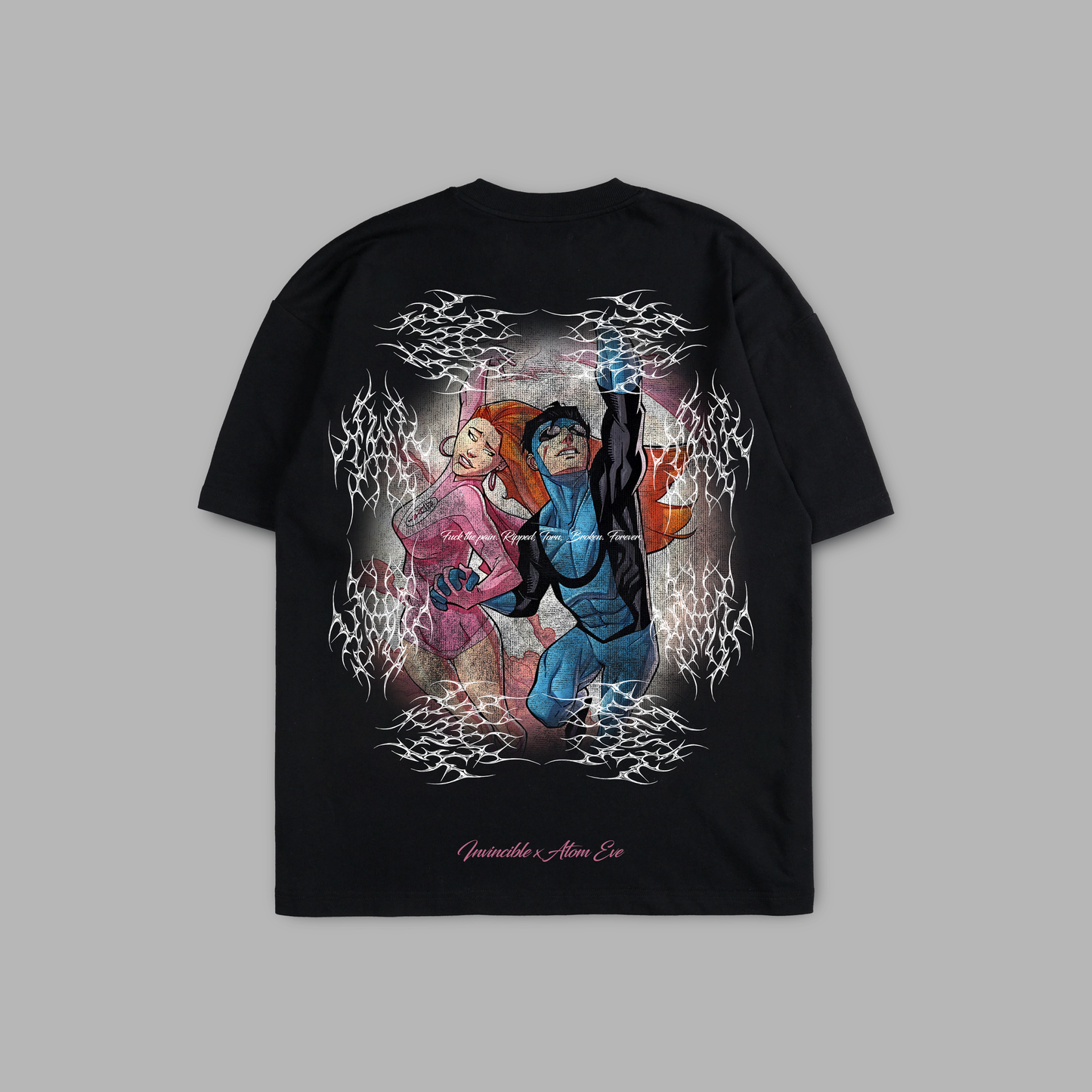 STARCRXSSED LOVERS 22nd ANNIVERSARY EDITION '1 OF 100' OVERSIZED LTWT DROP SHOULDER TEE IN DEEP GREY OR BLACK