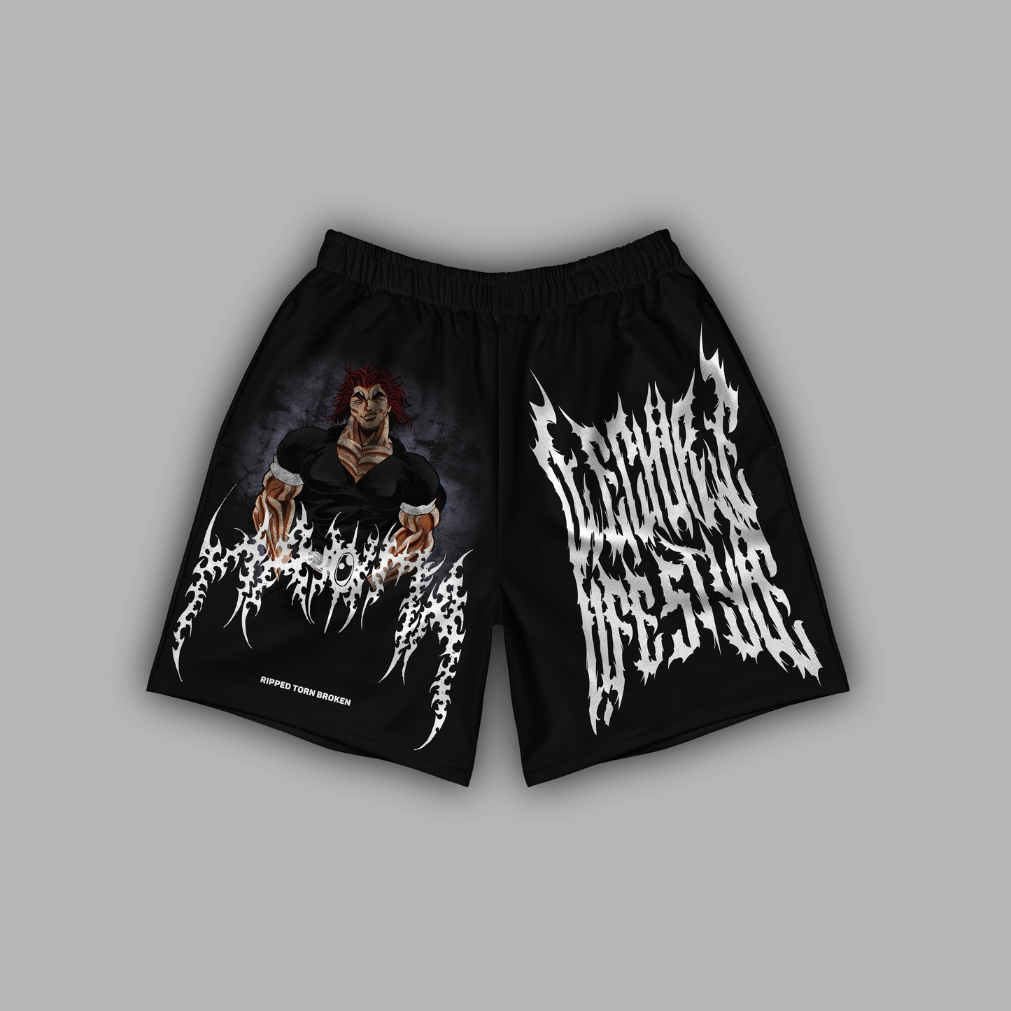 YUJIRO MESH SHORTS IN BLACK