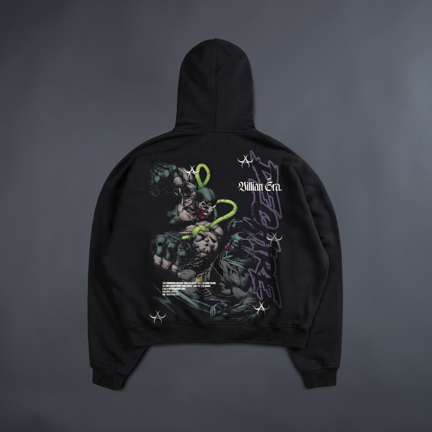 DOOM "LIMITED" OVERSIZED ZIP-UP HOODIE IN BLACK