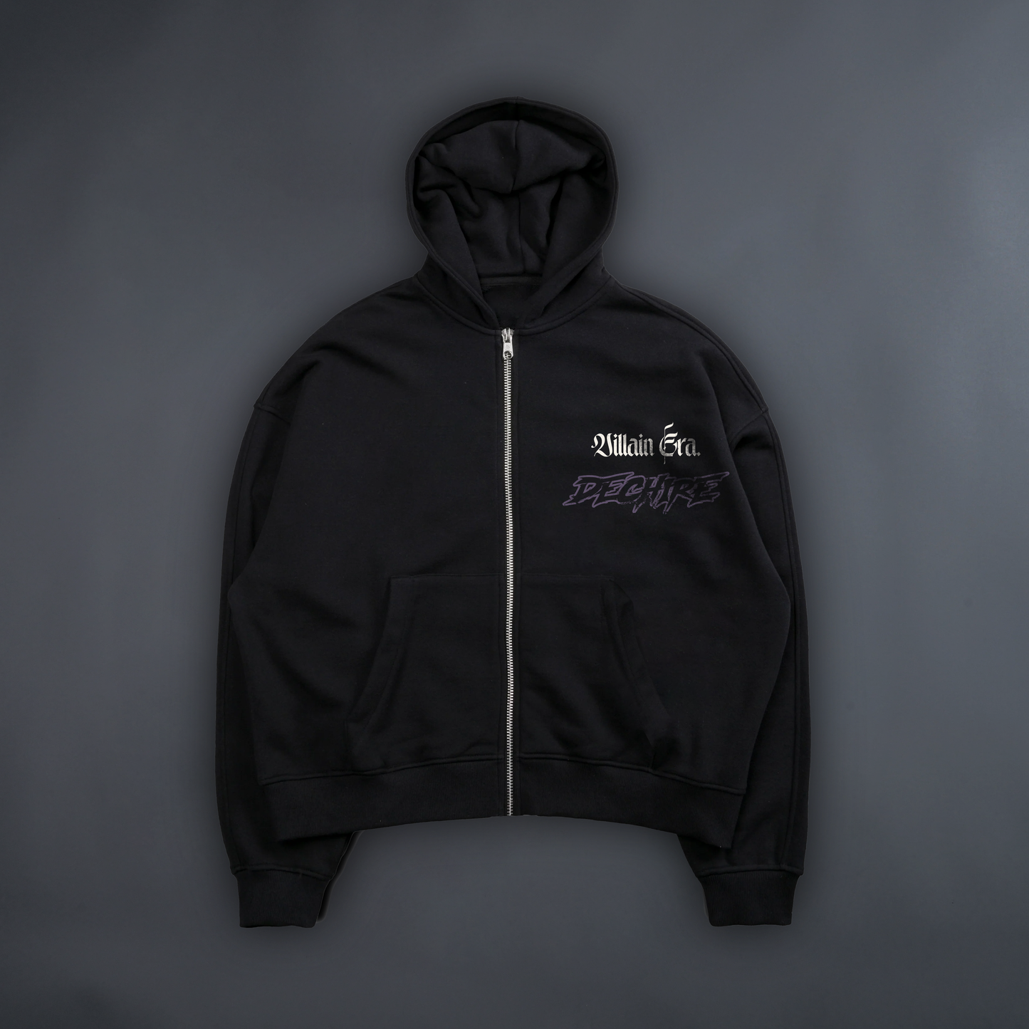 DOOM "LIMITED" OVERSIZED ZIP-UP HOODIE IN BLACK