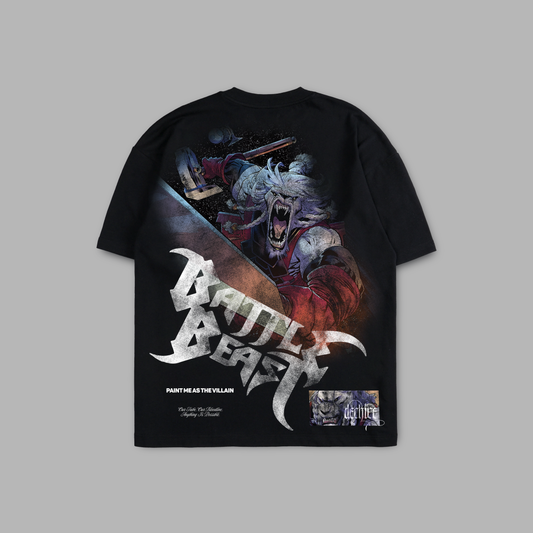 BATTLE BEAST 'LIMITED' 6.8oz OVERSIZED TEE IN BLACK