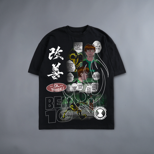 IT'S HERO TIME! 'LIMITED' 240X BOXY OVERSIZED TEE IN BLACK