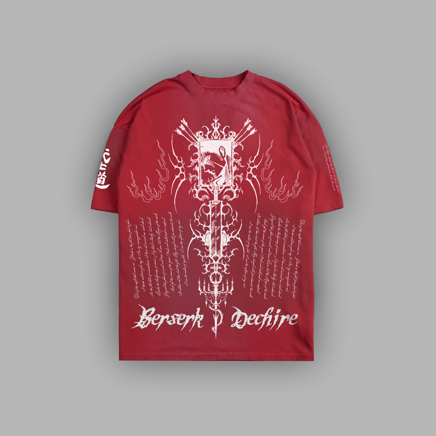WHISPER OF DEATH '1 OF 50' OVERSIZED TEE || BLOOD RED EDITION®
