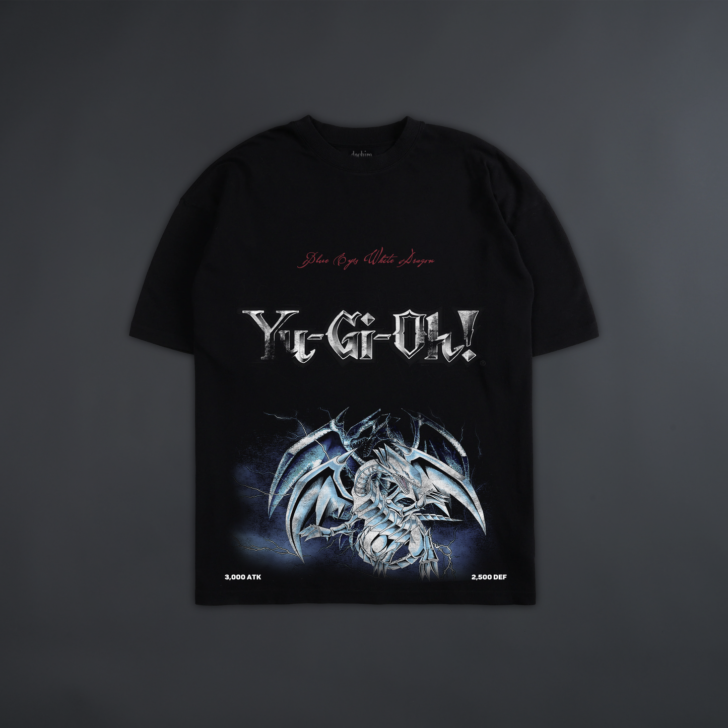 YAMI YUGI & BLUE EYES 'LIMITED' OVERSIZED TEE IN BLACK