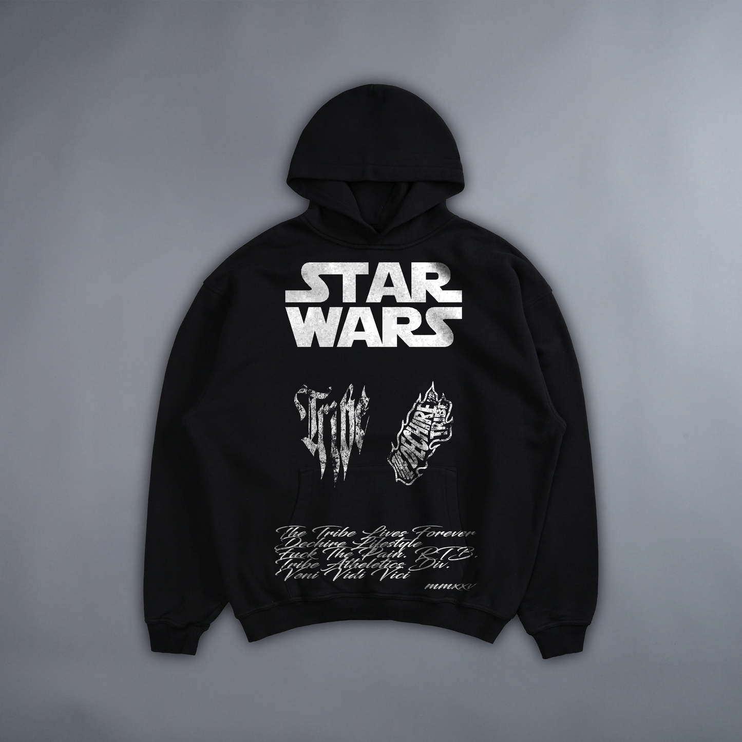 CLONE WARS '1 OF 100' FRENCH TERRY OVERSIZED LA:MADE HOODIE IN BLACK