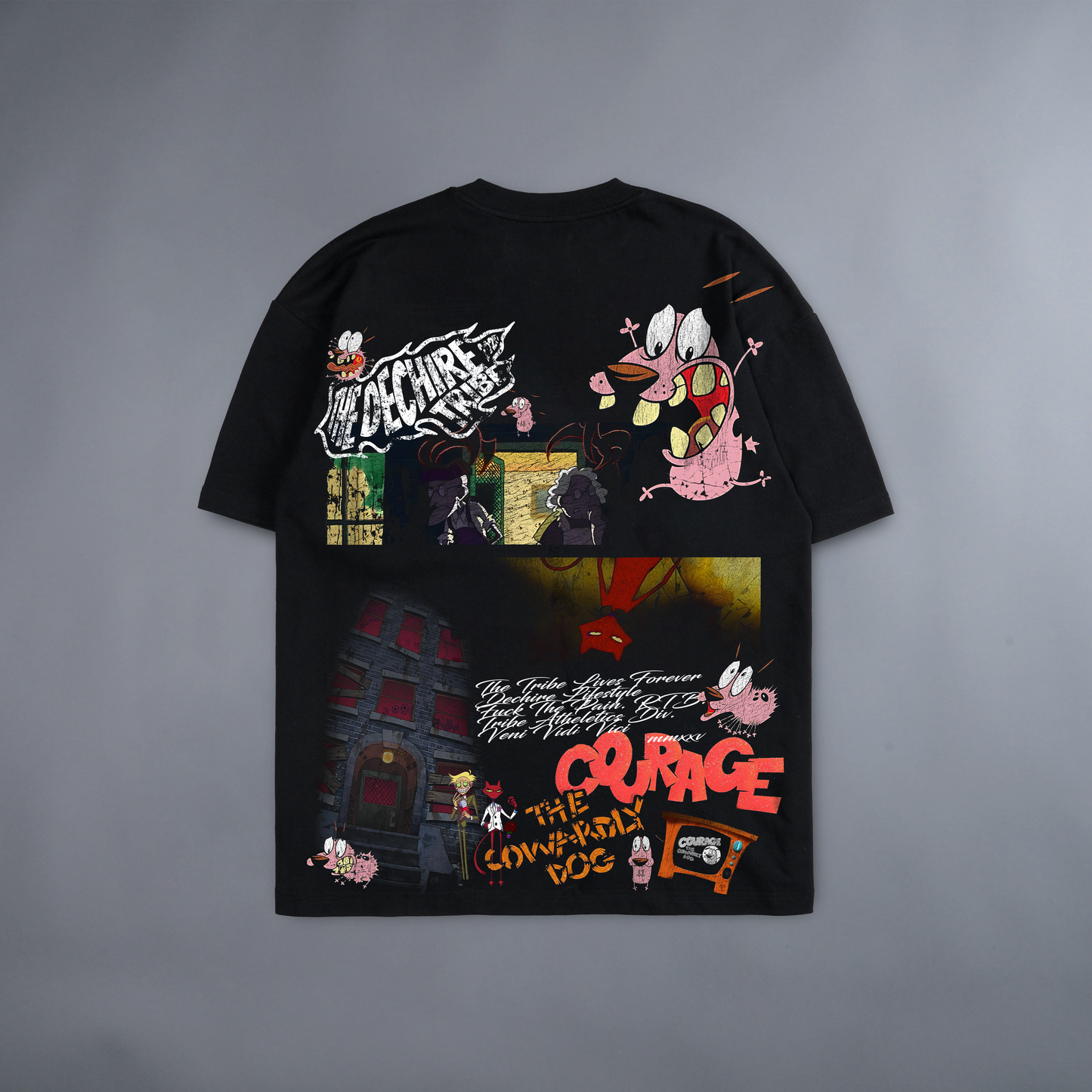 "YOU STUPID DOG!" 'LIMITED' 240X BOXY OVERSIZED TEE IN BLACK