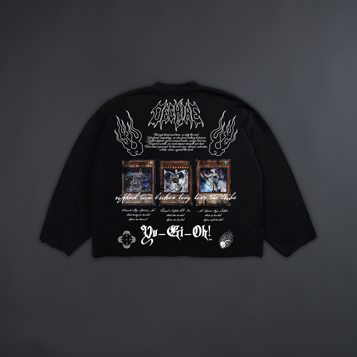 JADEN YUKI: SUPREME KING RAW EDGE CROPPED CREWNECK