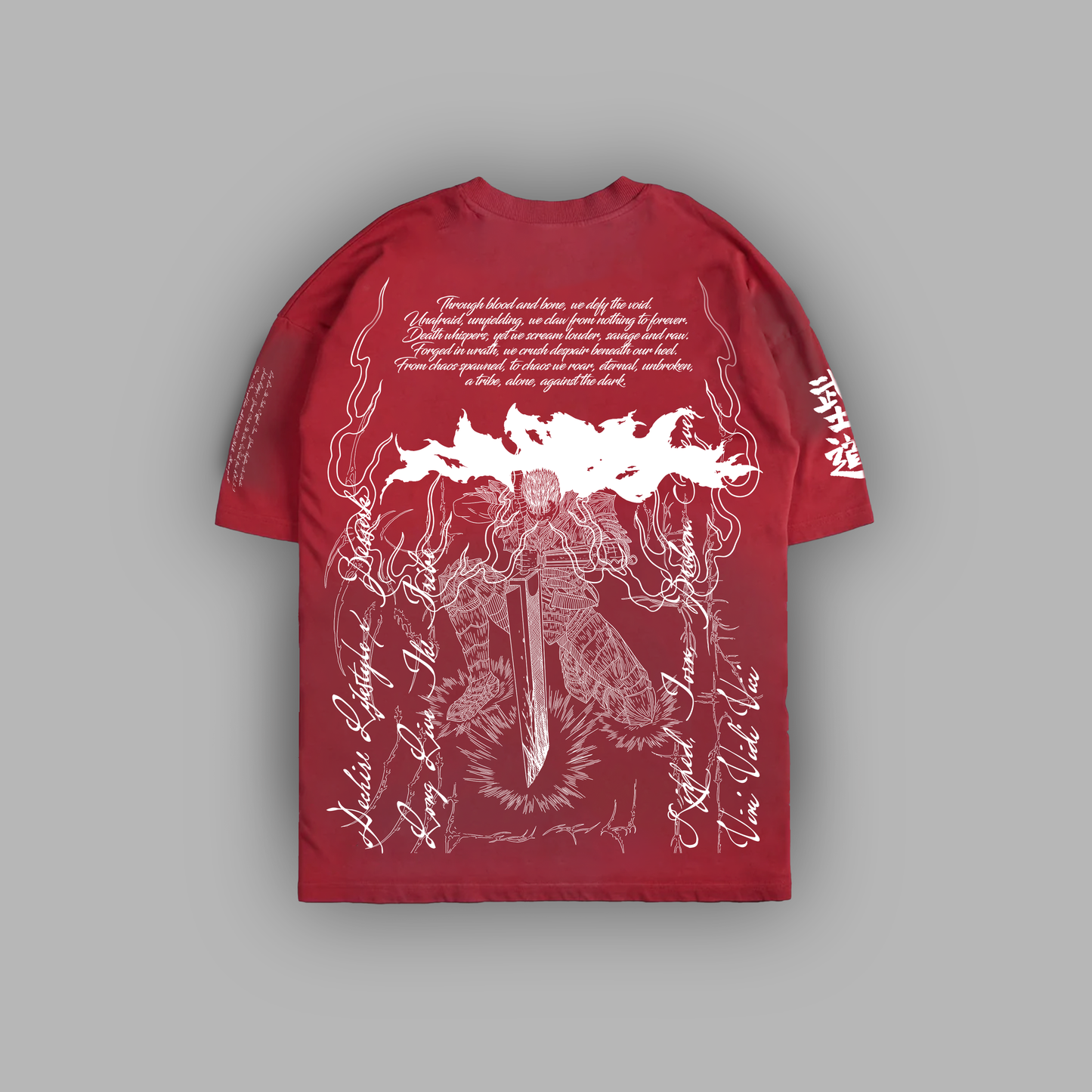 WHISPER OF DEATH '1 OF 50' OVERSIZED TEE || BLOOD RED EDITION®
