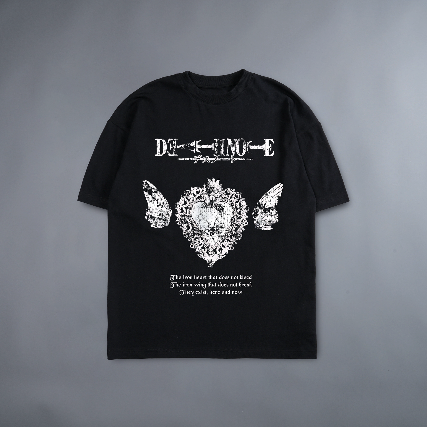 DEATHNOTE: THE IRON HEART '1 OF 20' DROP SHOULDER TEE IN BLACK