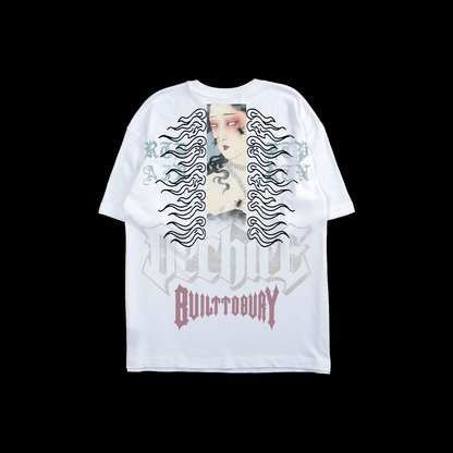 BEHIND THE MASK 'LIMITED' OVERSIZED TEE WHITE
