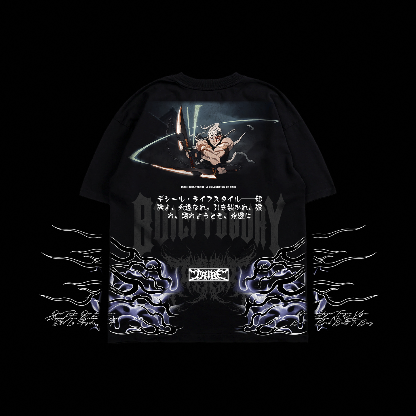 FADING SYMPHONY '1 OF 500' OS TEE IN BLACK