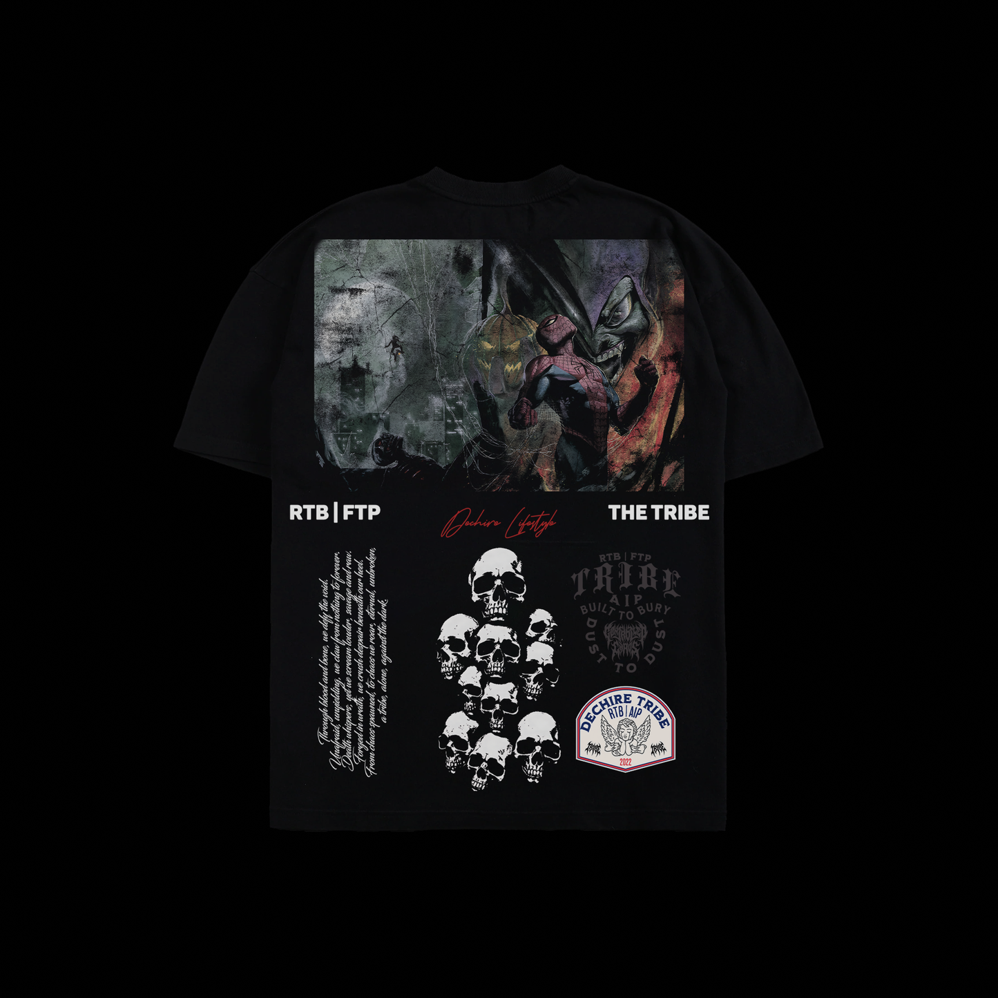 GREEN GOBLIN | DEATH OF A SPIDER 'LIMITED' OS TEE IN BLACK
