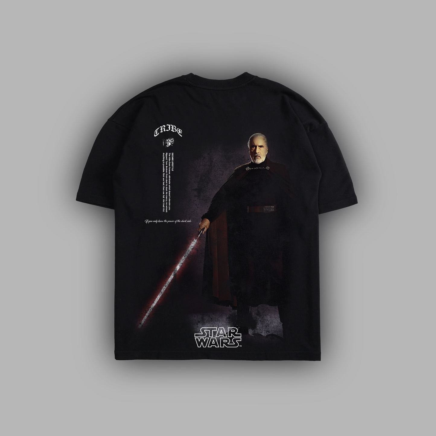 COUNT DOOKU: TYRANUS 'LIMITED' 6oz OVERSIZED TEE IN BLACK