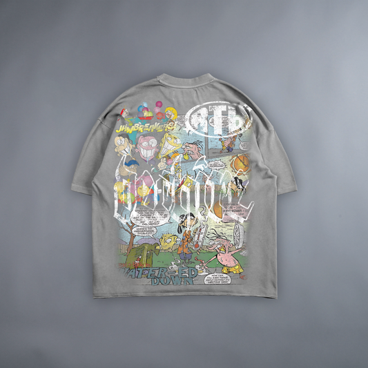 JAWBREAKERS!!! 'LIMITED' 240X BOXY OVERSIZED TEE IN GRAPHITE