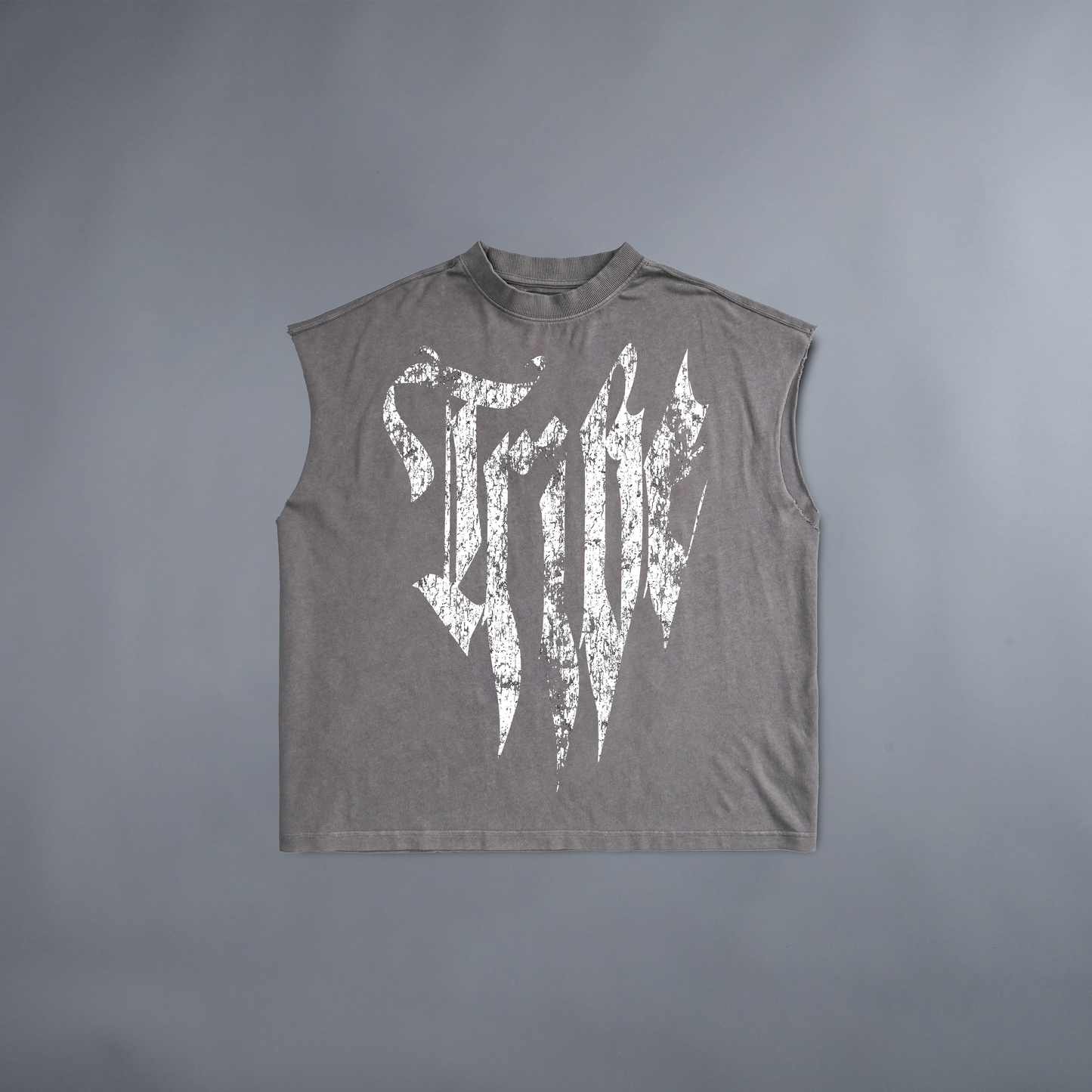 JAWBREAKER 'LIMITED' SLEEVELESS MUSCLE TEE IN WASHED GREY