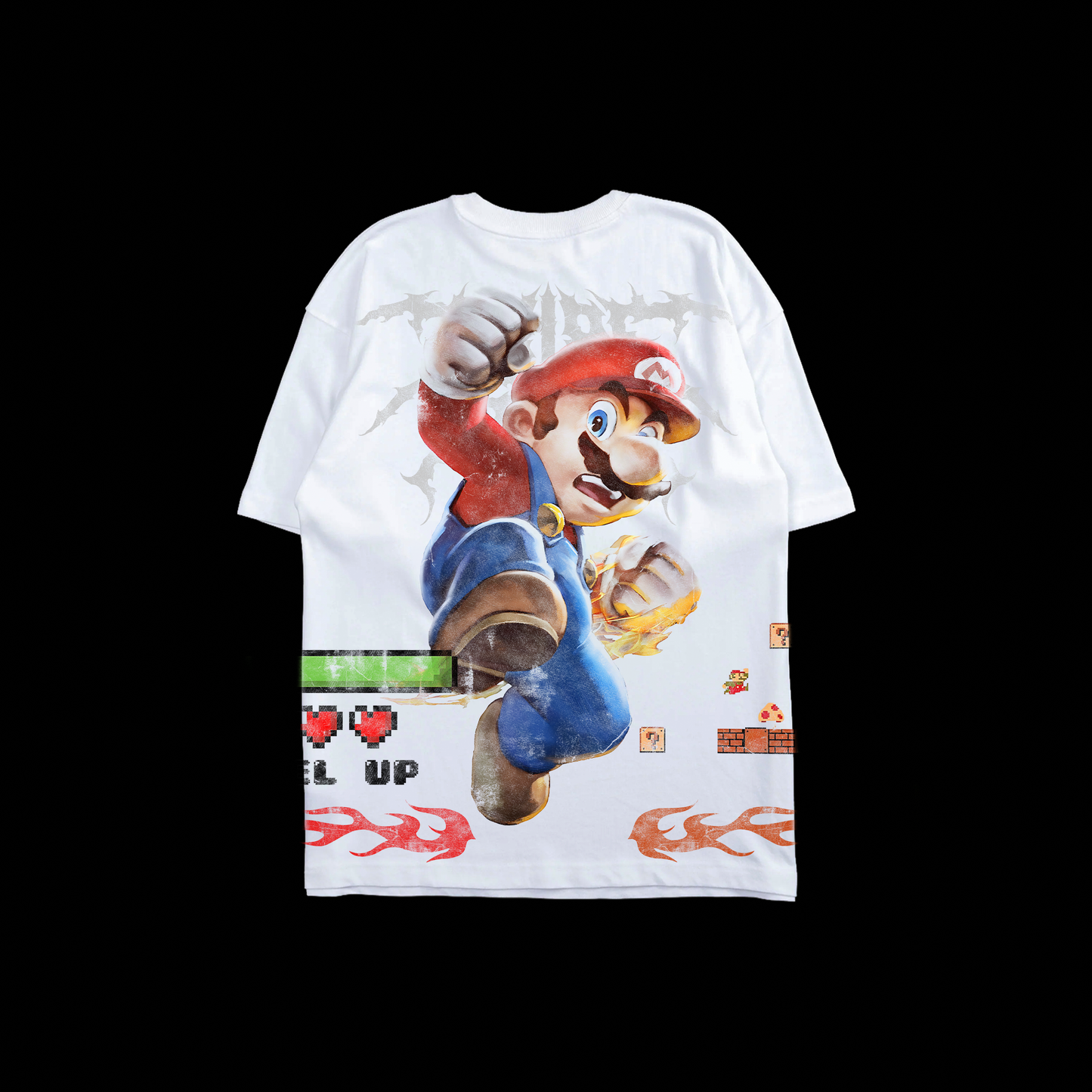 SUPER MARIO | LEVEL UP '1 OF 500' OS TEE IN WHITE