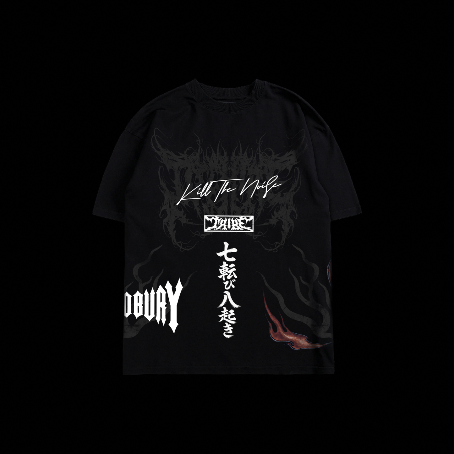 RAGE & HEARTBREAK '1 OF 500' OS TEE IN BLACK