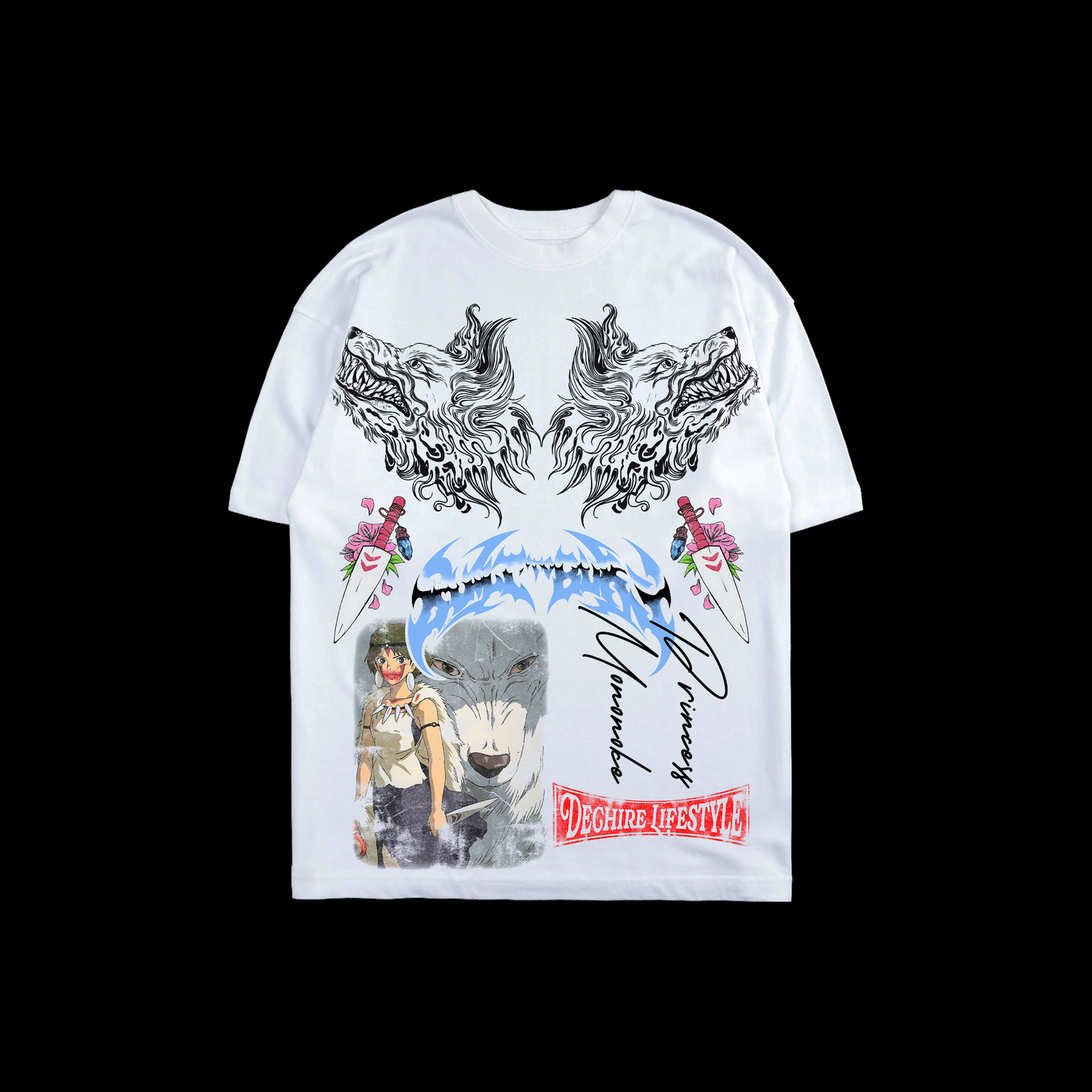 PRINCESS MONONOKE | 27 YEAR ANNIVERSARY 'LIMITED' OS TEE IN WHITE