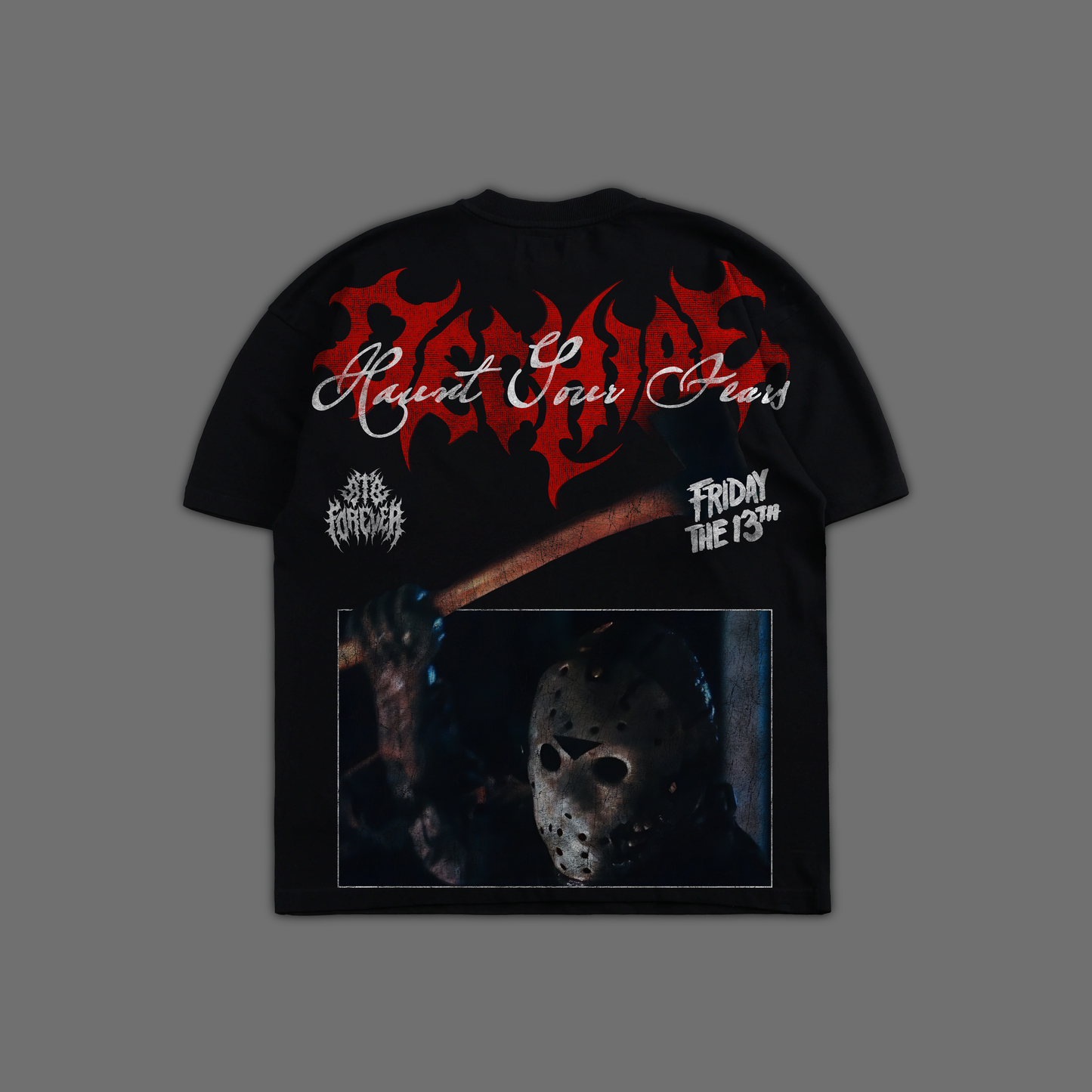 FRIDAY THE 13TH '1 OF 200' OVERSIZED TEE IN BLACK