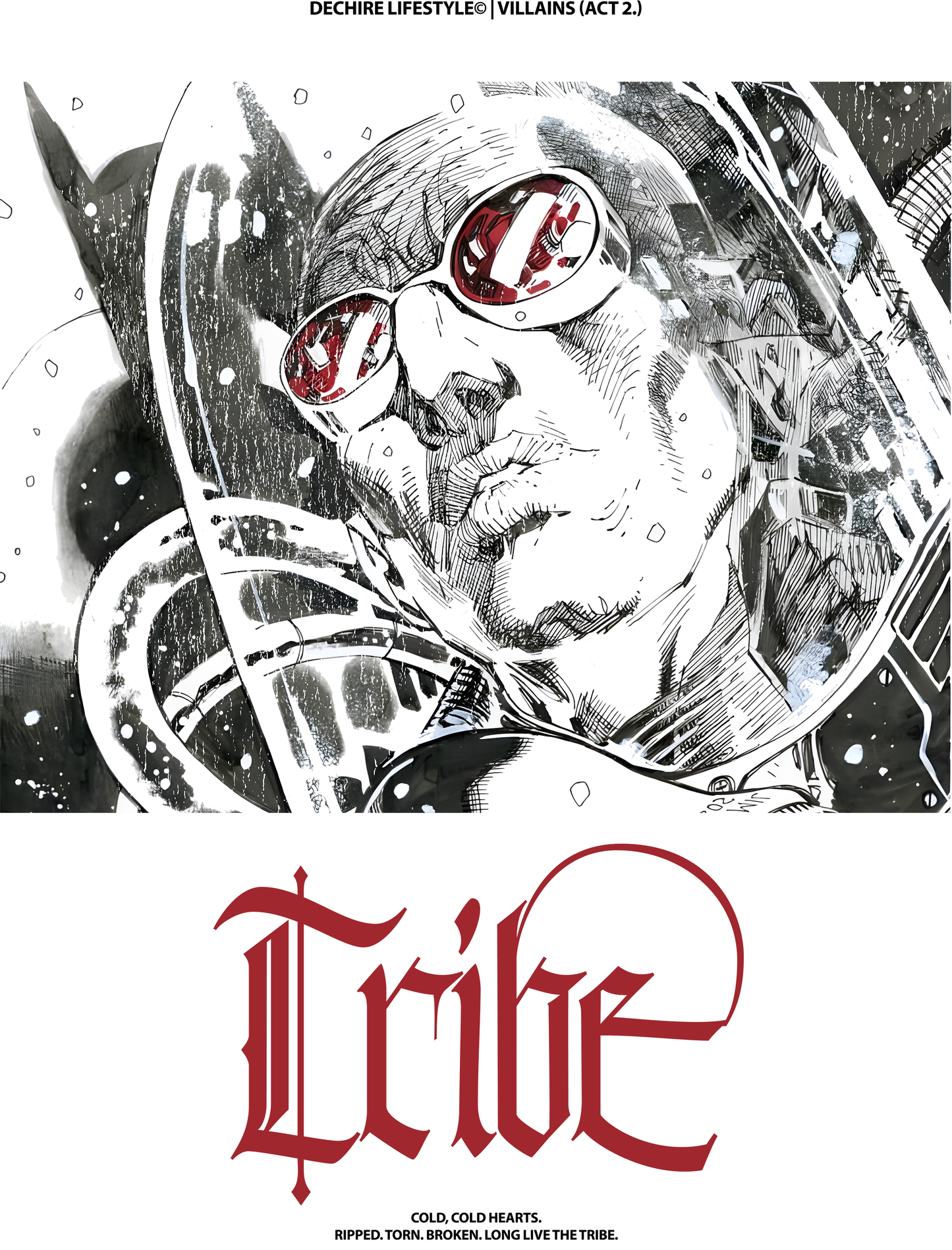 TEK MR. FREEZE: COLD, COLD HEARTS. 'LIMITED' 8.5oz LA:MADE WGD TEE IN WHITE