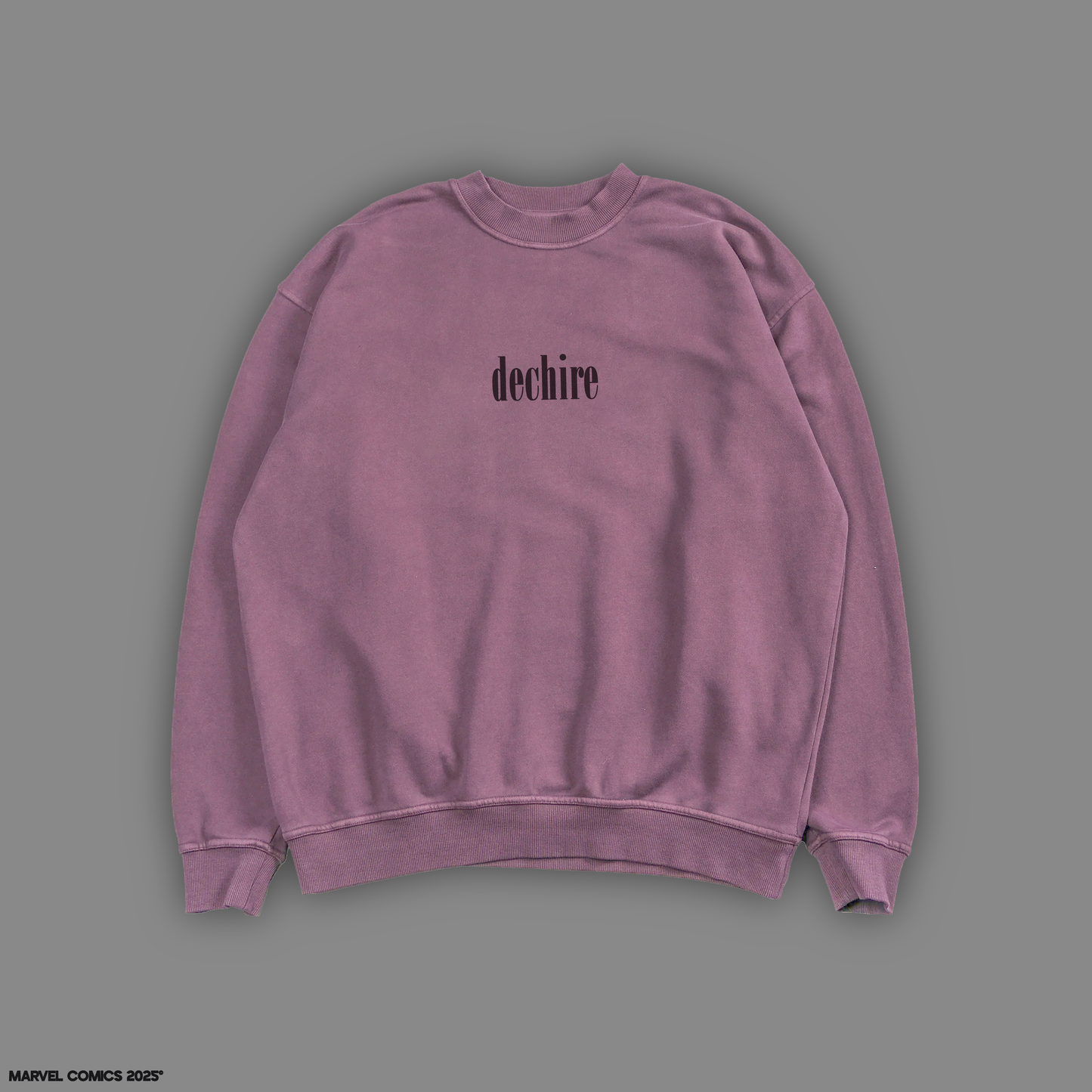 SILVER SURFER: REQUIEM 'LIMITED' OVERSIZED TERRY CREW-SWEAT IN LILAC